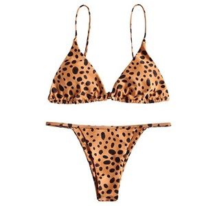 cheetah print bikini zaful